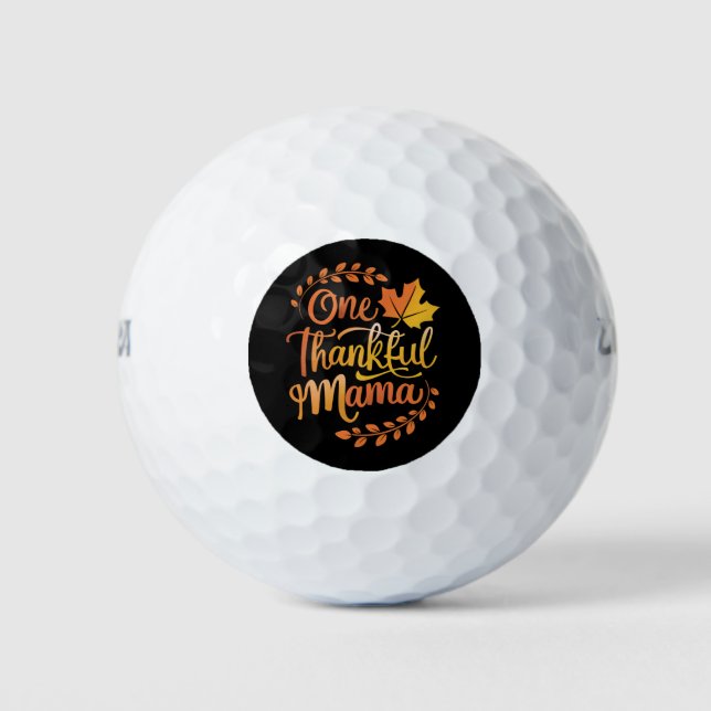 Balles De Golf Une Maman Gentille Chute Thanksgiving Automne (Devant)