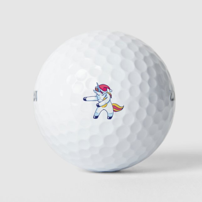 Balles De Golf Unicorne de Noël (Devant)