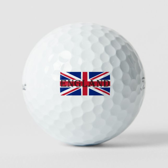 Balles De Golf Union Jack Drapeau Angleterre tpv1 gbcnt (Recto)
