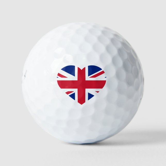 Balles De Golf Union Jack Heartflag be6 gbcnt (Devant)