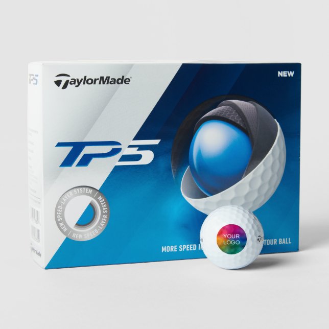 Balles De Golf Upload Your Logo Template 12 Pack Taylor Made TP5 (Conditionnement)