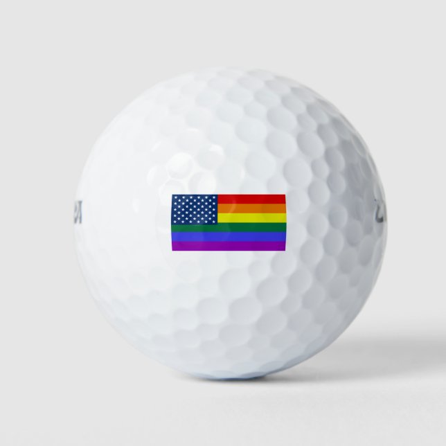 Balles De Golf USA Rainbow Pride (Devant)