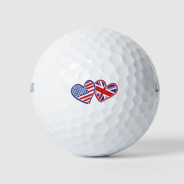 Balles De Golf USA—Royaume-Uni (Devant)