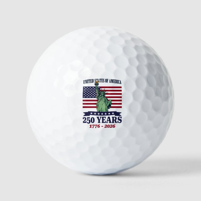 Balles De Golf USA Statue of Liberty 250 Years 1776-2026 (Recto)