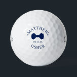 Balles De Golf Usher Blue Bow Tie<br><div class="desc">These golf balls are a great favor for the ushers in your wedding. They feature a blue bow tie with the usher's name and the word Usher in a modern CAP font along with the wedding date. They'd be great for a bachelor party or weekend. The job title can be...</div>