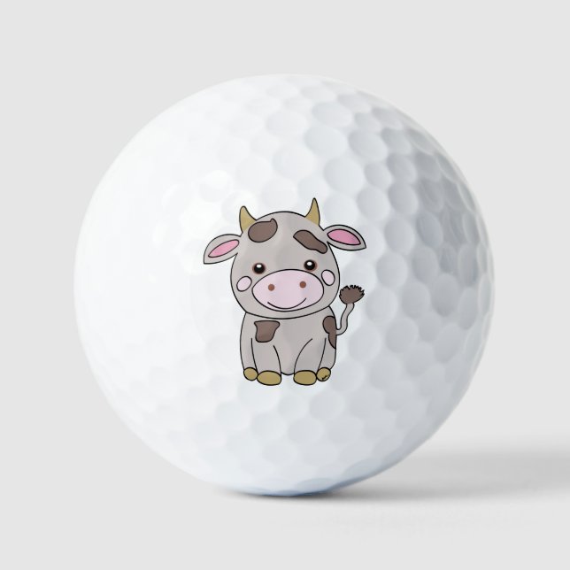 Balles De Golf Vache mignonne (Recto)