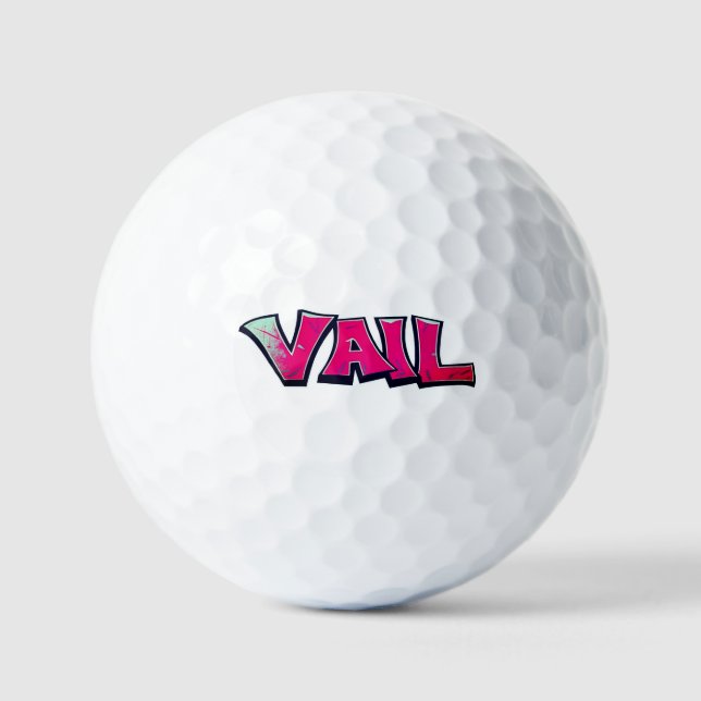 Balles De Golf Vail Colorado graffiti rose golf (Recto)