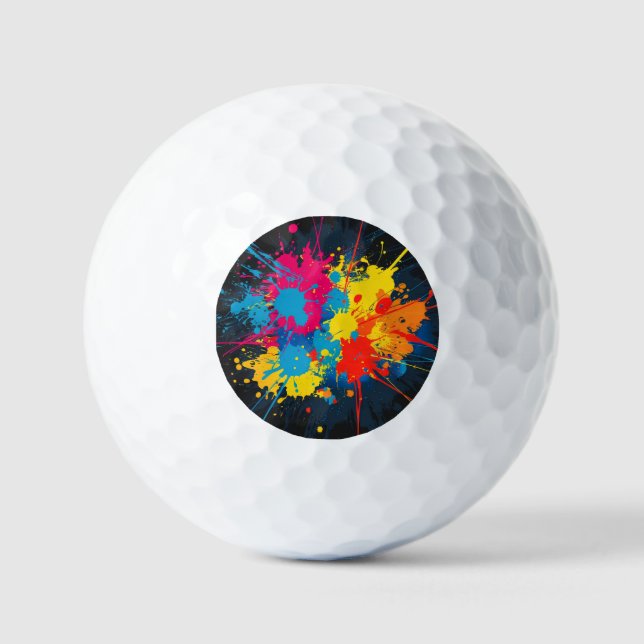 Balles De Golf Valeur motif Splatter Golf Balls (Recto)