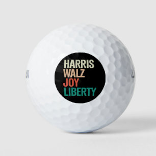 Balles De Golf Valse Rétro Harris Waltz 2024 Harris Walz Joie Lib