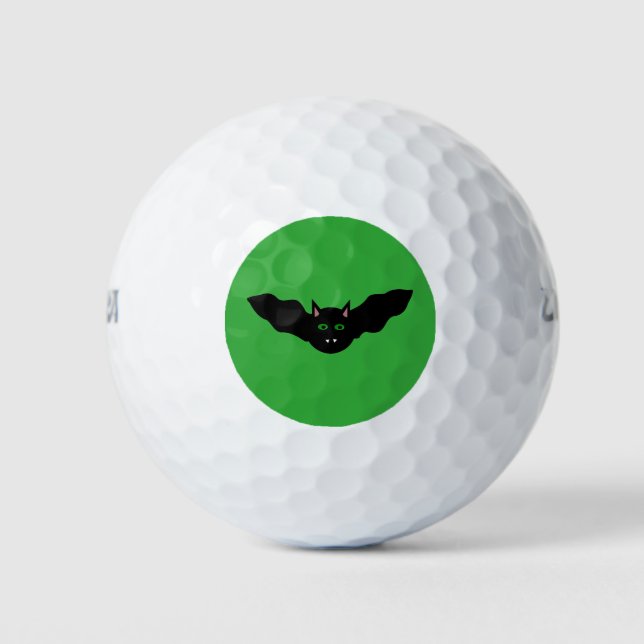 Balles De Golf Vampire Chat Face Bat Halloween Golf Ball (Devant)