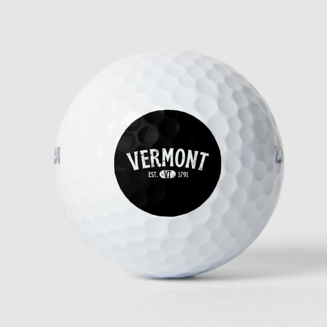 Balles De Golf Vermont Retro Vintage VT (Devant)