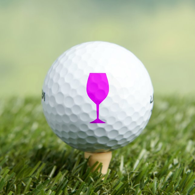Balles De Golf Verre à vin rose (T-shirt Insitu)