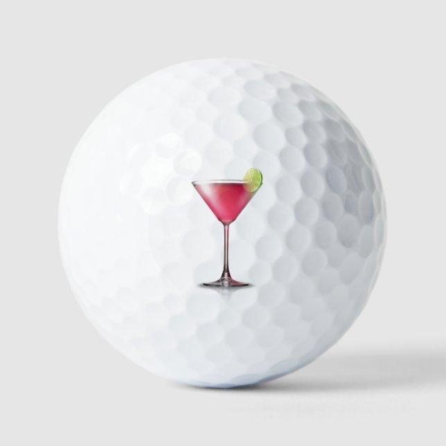Balles De Golf Verre rose Fille Martini (Recto)