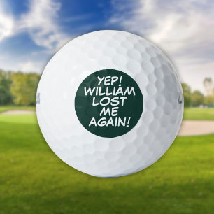 Balles De Golf Vert émeraude Nom personnalisé Drôle Perdu