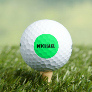 Balles De Golf Vert Néon Élégant Nom Couleur Voyage Clair