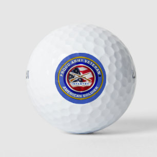 Balles De Golf Vétéran de l'infanterie de l'Armée de terre fier