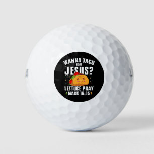 Balles De Golf Veux Taco Sur Jésus Cinco de Mayo Chrétien 