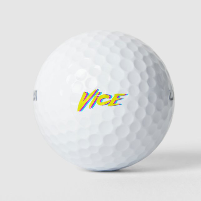Balles De Golf VICE Neon Retro Graphic (Devant)