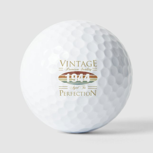 Balles De Golf Vintage 1944 80e anniversaire (Recto)