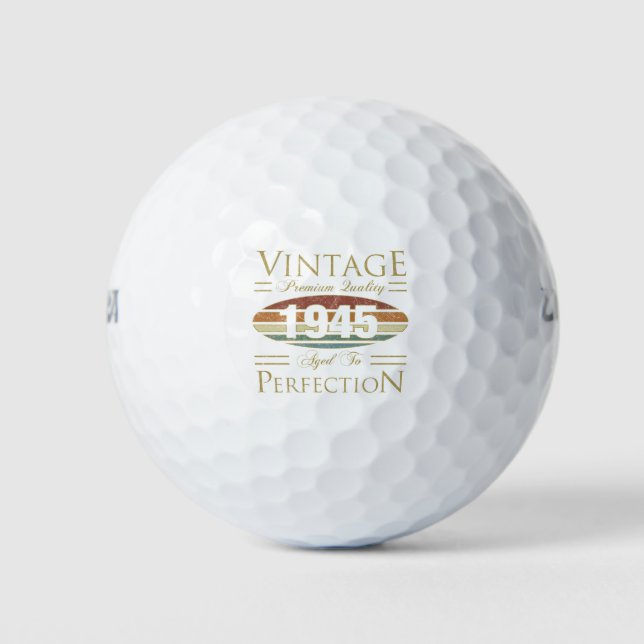 Balles De Golf Vintage 1945 80e anniversaire (Devant)