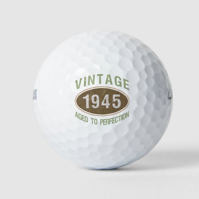 Balles De Golf Vintage 1945 80e anniversaire (Devant)