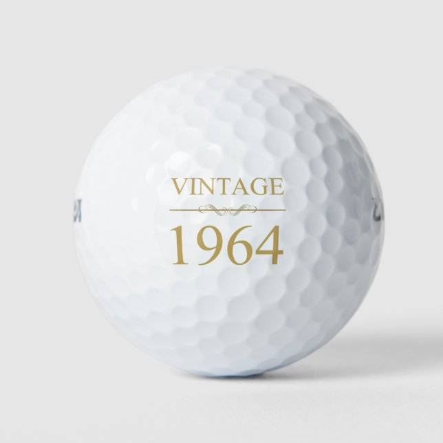 Balles De Golf Vintage 1964 60e anniversaire (Devant)
