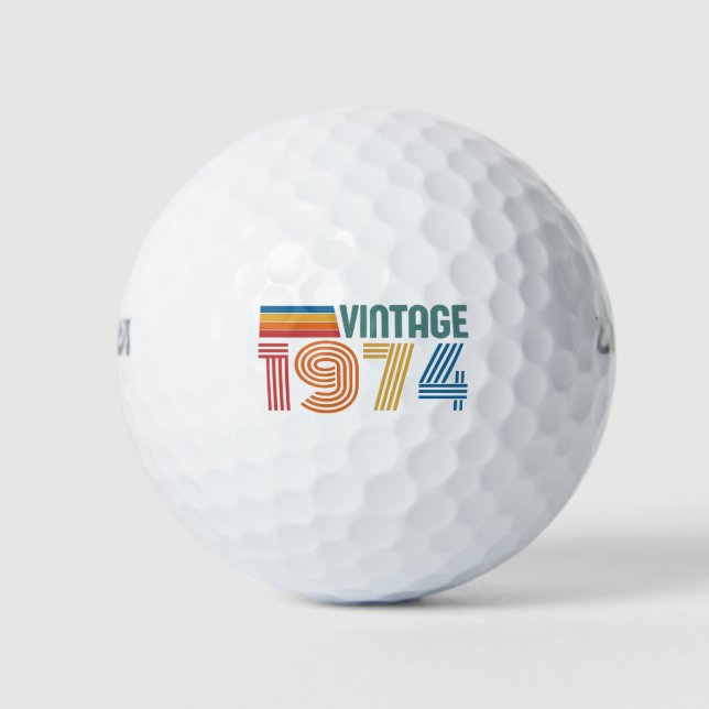 Balles De Golf Vintage 1974 50e anniversaire (Devant)