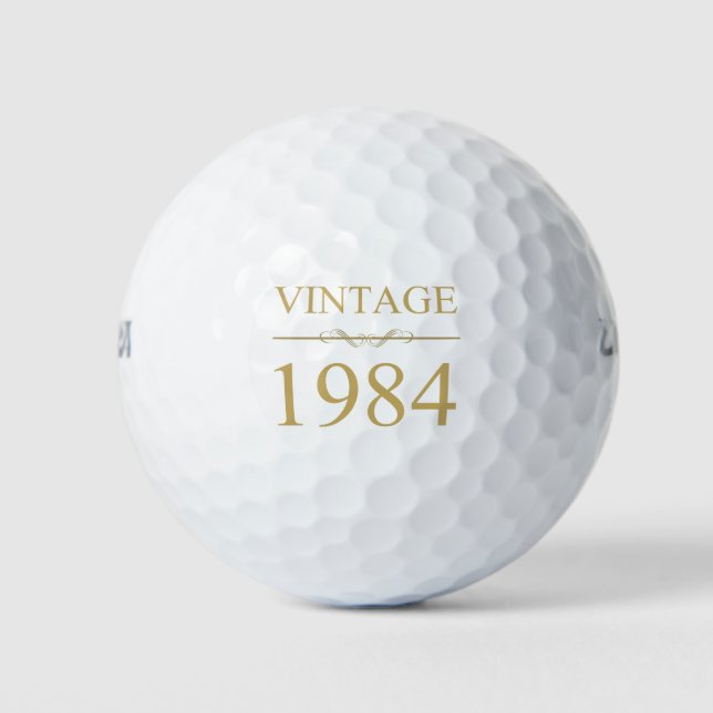 Balles De Golf Vintage 1984 40e anniversaire (Devant)