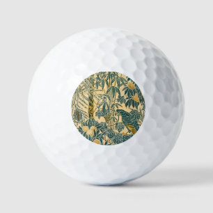 Balles De Golf Vintage Walter Crane Art du perroquet ara et des f