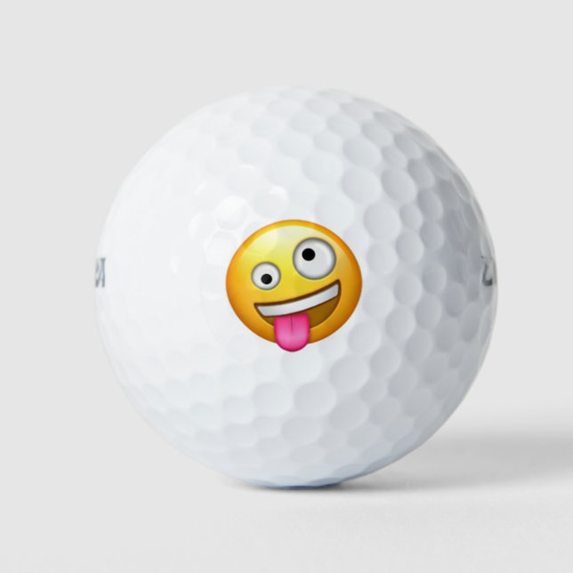 Balles De Golf Visage avec un grand et un petit oeil - Emoji (Devant)