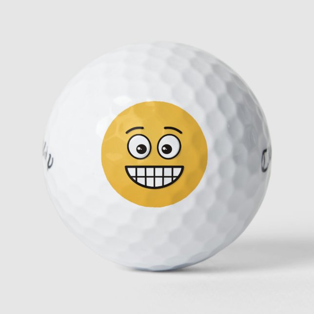 Balles De Golf Visage de broyage avec yeux ouverts (Devant)