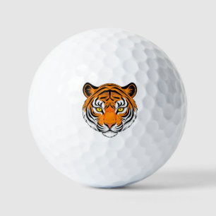 Balles De Golf Visage de Tigre Vibrant