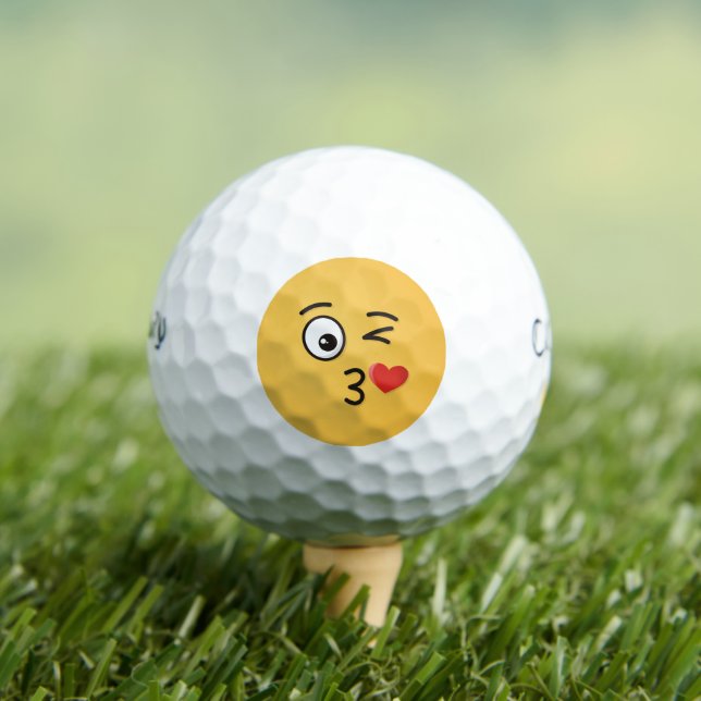 Balles De Golf Visage lançant un baiser (T-shirt Insitu)