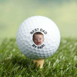 Balles De Golf Visage personnalisé Meilleur papa Par Nouveau Papa