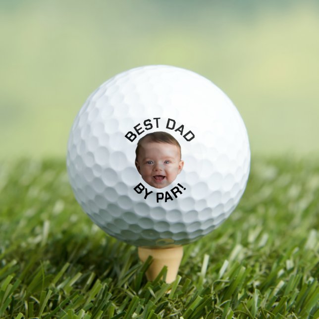 Balles De Golf Visage personnalisé Meilleur papa Par Nouveau Papa (T-shirt Insitu)