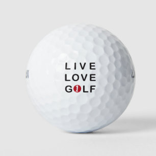Balles De Golf Vivre, amour, golf design
