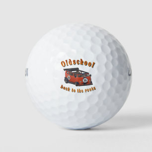 Balles De Golf Voitures anciennes de style vintage rouge