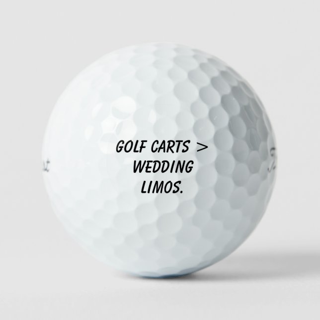 Balles De Golf 'Voitures de golf > Limos de mariage' Cadeau de ma (Recto)