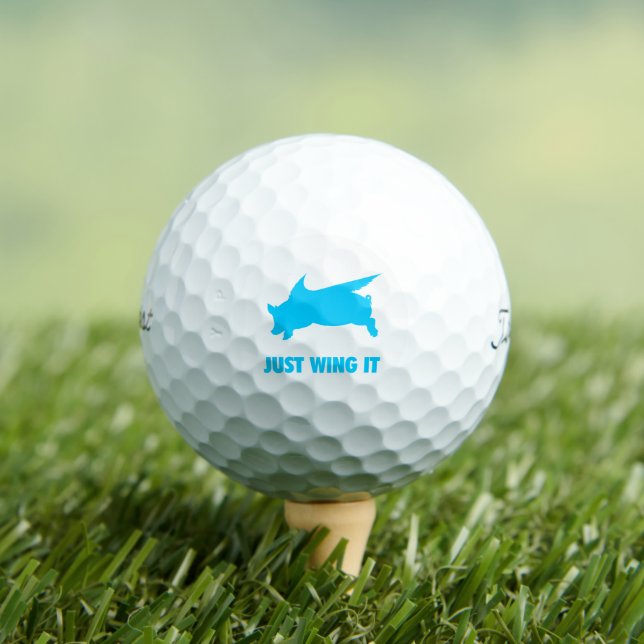 Balles De Golf Voler Cochon Juste Aile It Golf Balls (T-shirt Insitu)