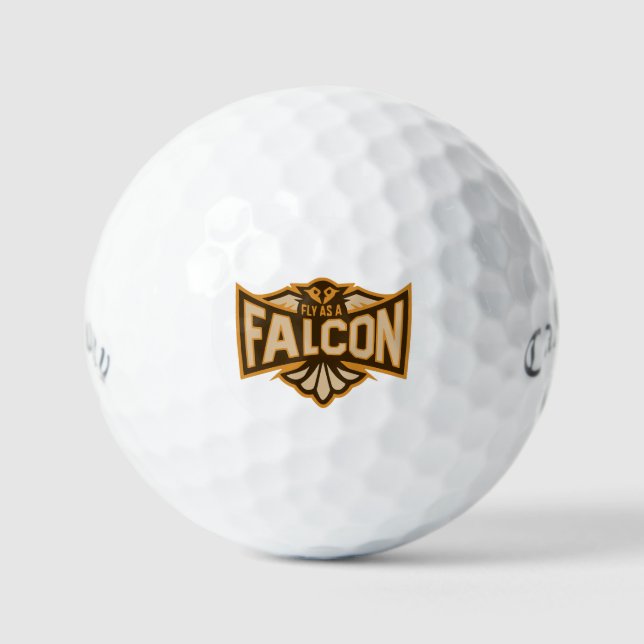 Balles De Golf Voler comme un faucon sépia (Recto)