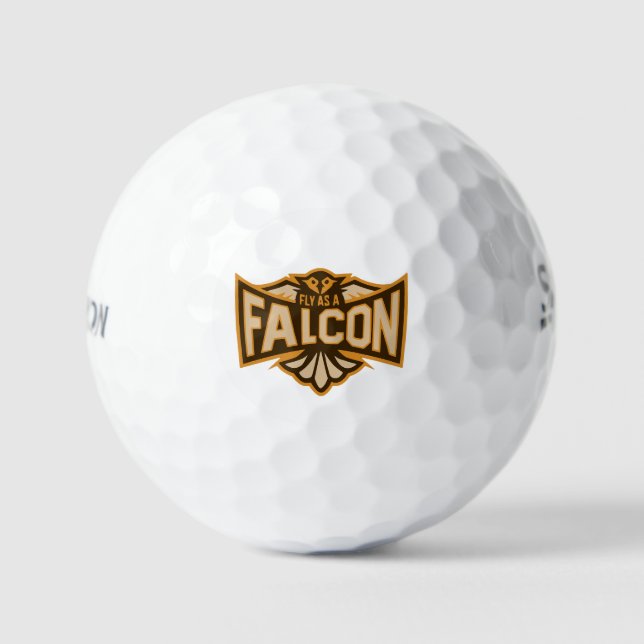 Balles De Golf Voler comme un faucon sépia (Recto)