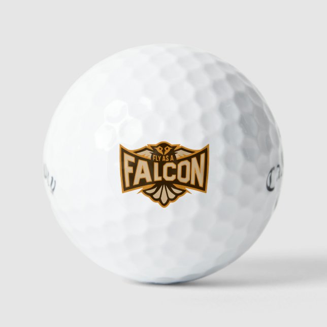 Balles De Golf Voler Comme Un Faucon Sepia (Recto)