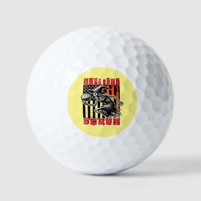 Balles De Golf Volley-ball éffrayant : Bump Set Scare Designs (Recto)