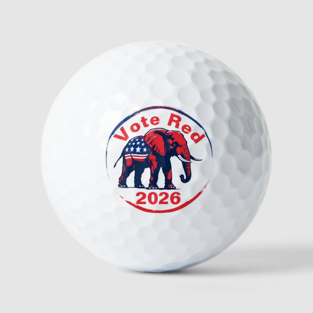 Balles De Golf Vote Red 2026 (Recto)