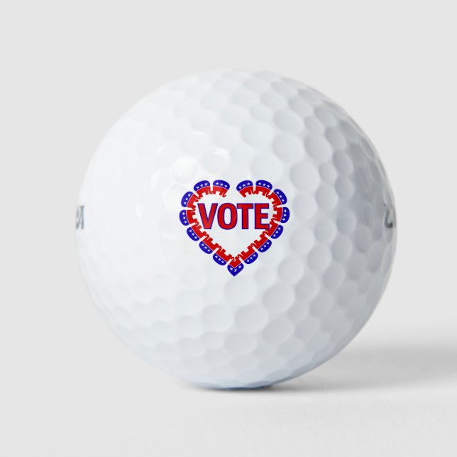 Balles De Golf voter l'éléphant républicain (Devant)