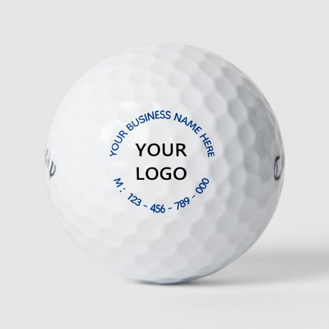 Balles De Golf Votre entreprise Logo Texte Timbres Golf Balls Mod (Devant)