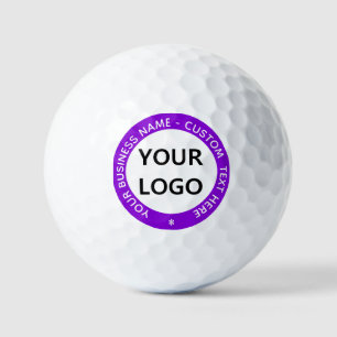 Balles De Golf Votre logo Texte personnalisé et couleurs Timbres 