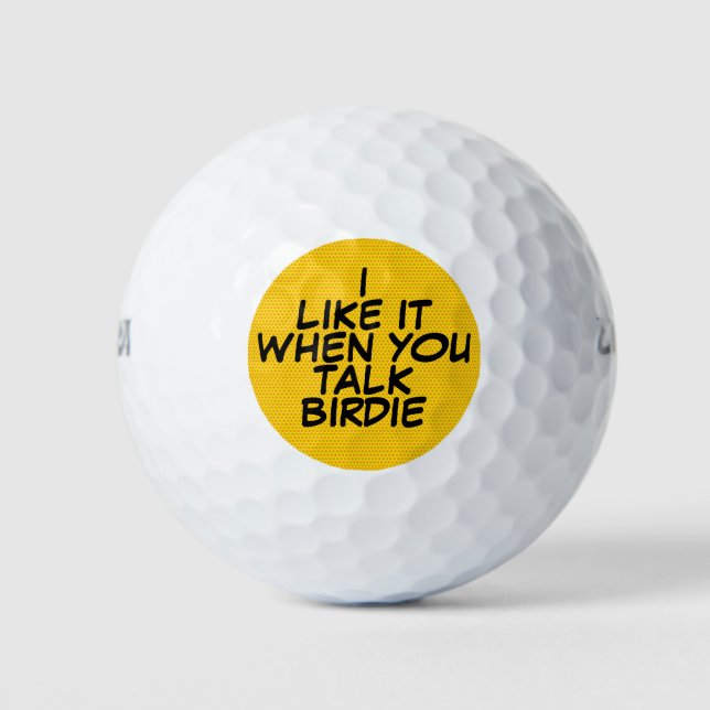 Balles De Golf Votre message fun rétro bande dessinée (Devant)