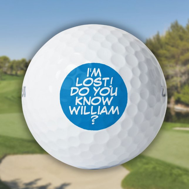 Balles De Golf Votre message Fun Retro Bande Dessinée (Your Message Fun Retro Comic Book Golf Balls)