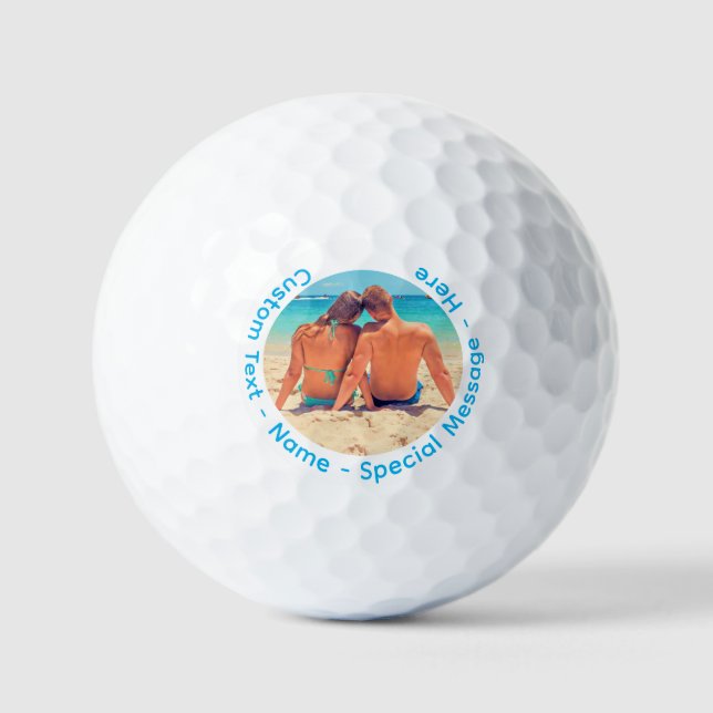 Balles De Golf Votre photo Boules de golf cadeau avec texte perso (Recto)